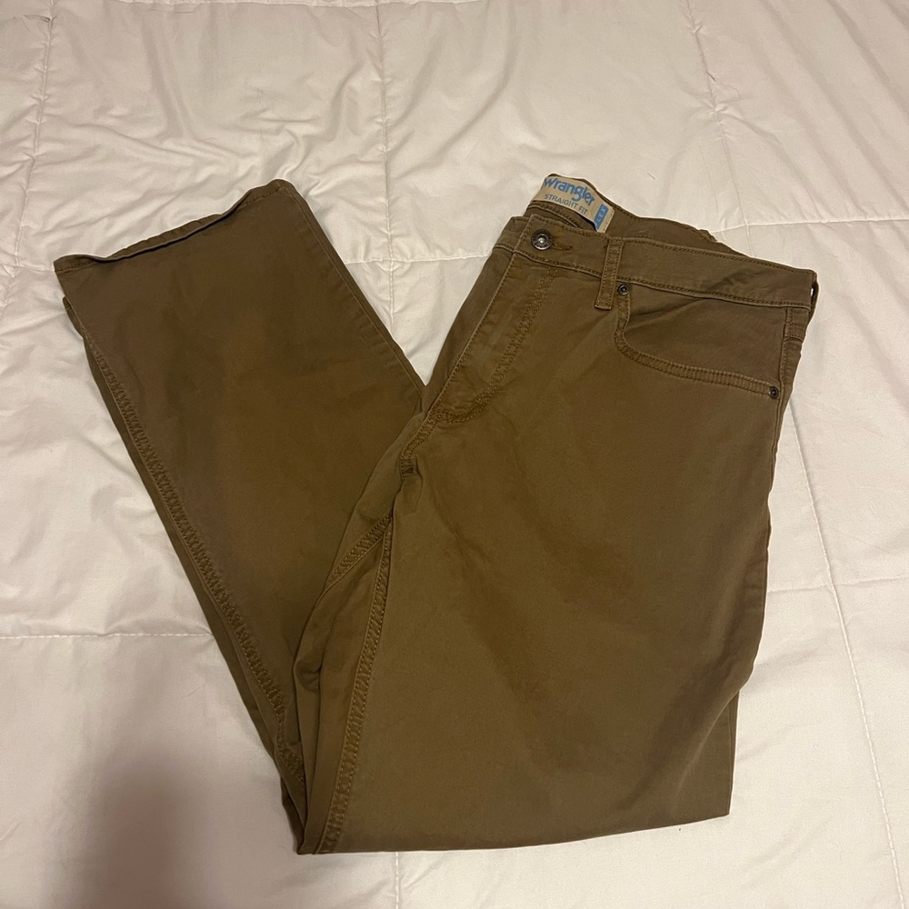 Brown Straight Leg Wranglers